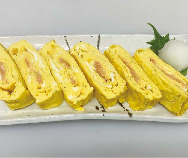 函館海鮮居酒屋・笑まるの明太マヨ入り玉子焼き