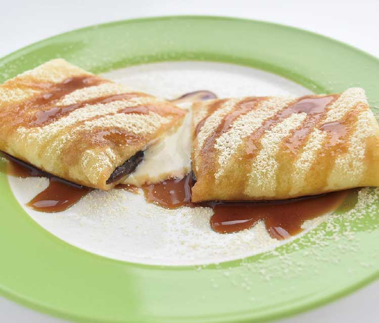 Cafe海と硝子の和風クレープ
