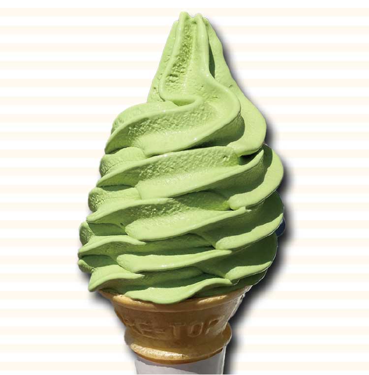 鈴木牧場牛乳の「抹茶ソフトクリーム」