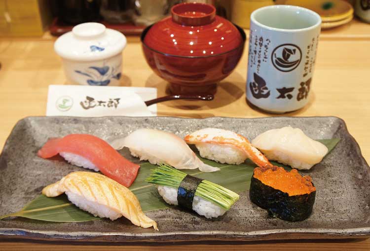 寿司海鮮処函太郎の「彩セット」