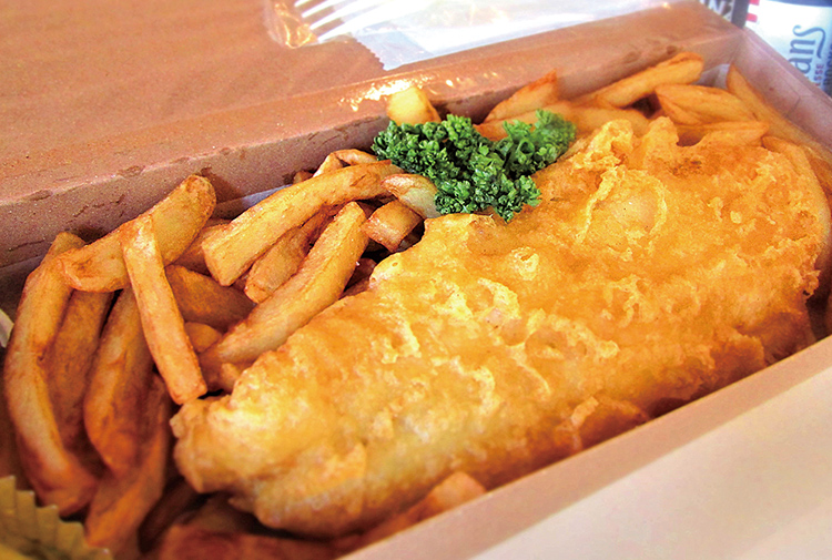 フィッシュ&チップス ウミネコの白身魚レギュラーサイズ
