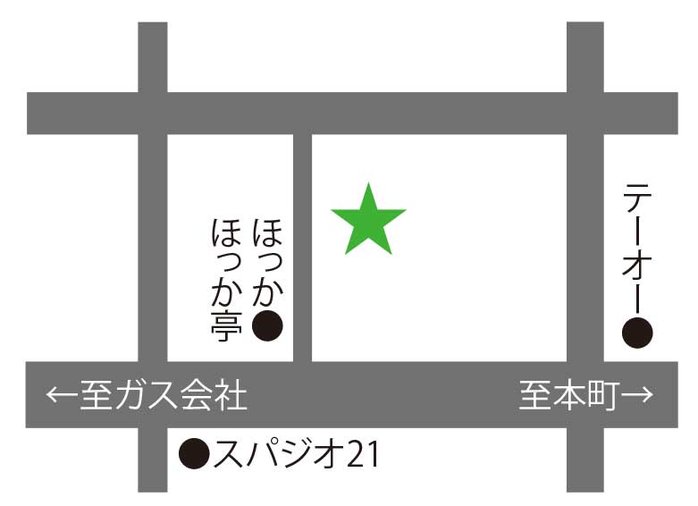 ○△□焼函館冨紗家周辺地図