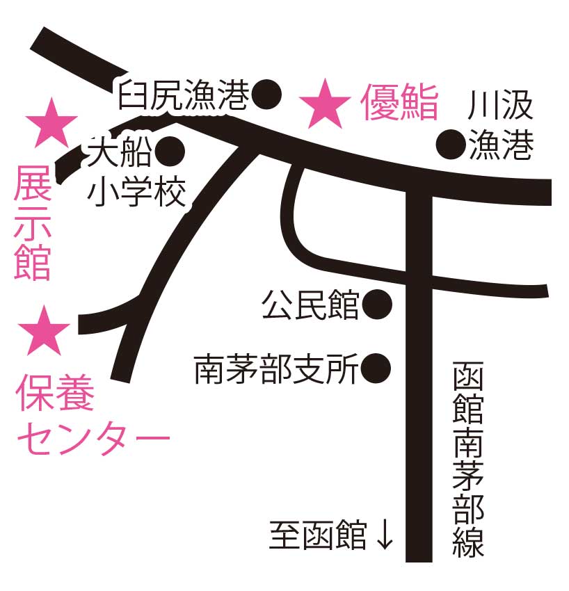 大船遺跡埋蔵文化財展示館と優鮨とひろめ荘周辺地図