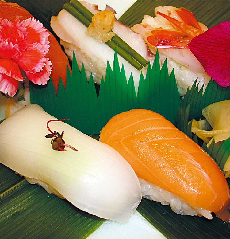 フィットネスホテル330函館内味紀行いちばんのバイキングメニューの握り寿司