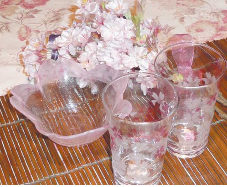 桜のグラス