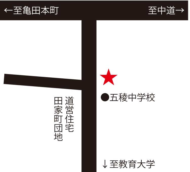 ラーメン専科麺次郎田家店周辺地図