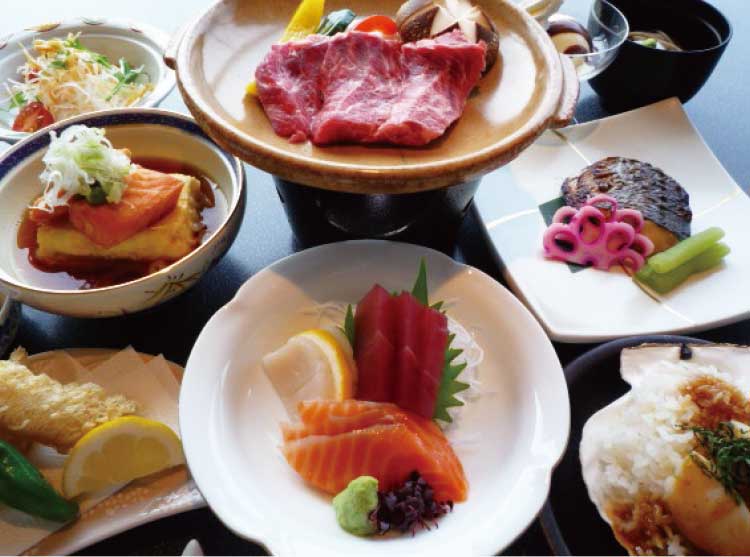 ホテルリソル函館の和食会席青いぽすと特別コース料理