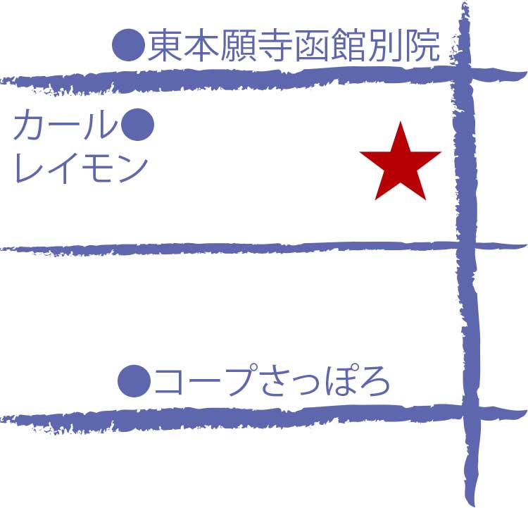元町・大三坂久留葉周辺地図